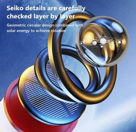 Planeta Solar Rotating Doftspridare för Bil + 3 Refills
