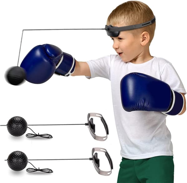 Boxningsreflexboll set med 2 bollar pannband reflexträning