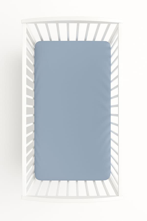 Bomuldslagen til tremmeseng 140x70 cm - snavset blå