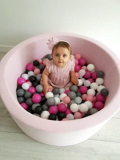 Tør pool 110x40cm pulverrosa uden bolde