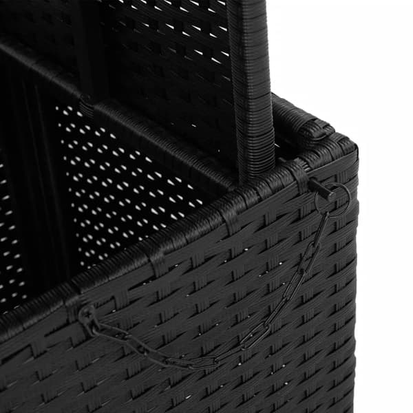 vidaXL havebord sort 90x55x71 cm polyrattan og akacie