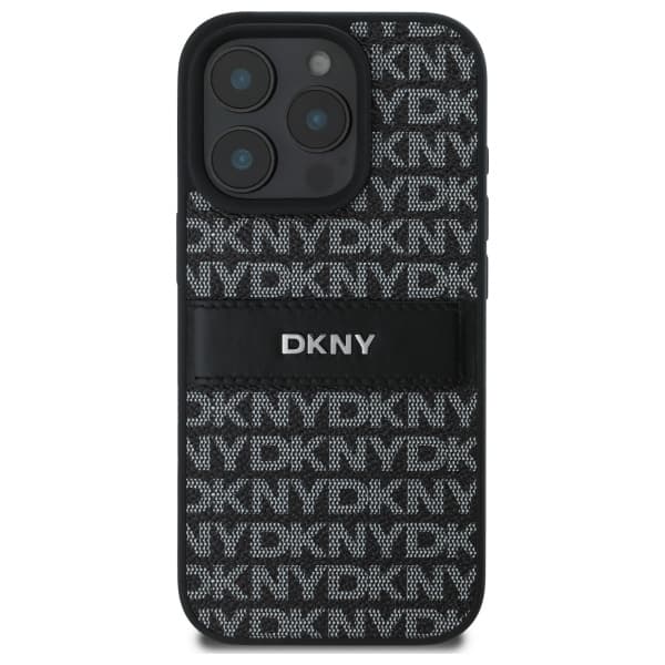 DKNY Texture Pattern Tonal Randigt Skal till iPhone 16 Pro Max, Svart