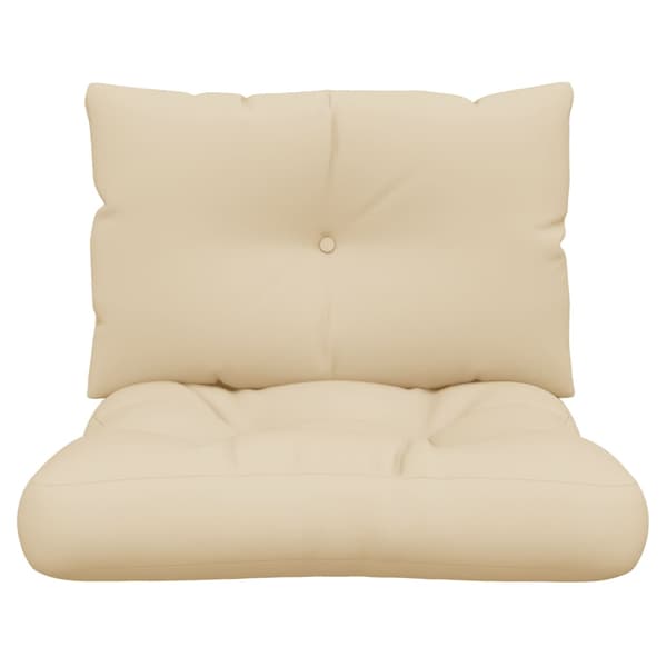 vidaXL Pallsoffkuddar, set om 2, beige, tyg