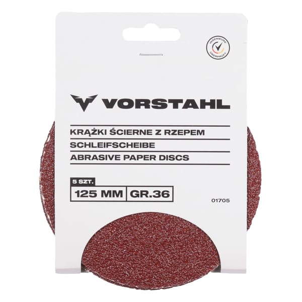 Kardborreslippapper Kardborreslipskivor 5 st 125mm GR.220 Vorstahl