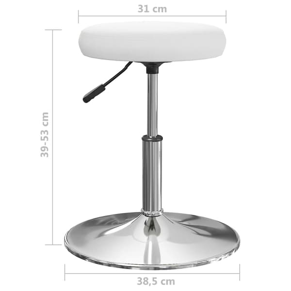 vidaXL Matstolar, set om 6, vit, konstläder