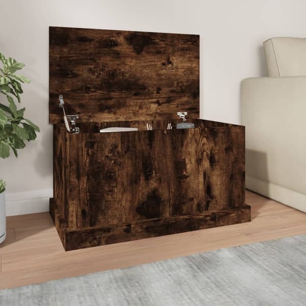 vidaXL kommode røget eg 70x40x38 cm træbaseret materiale