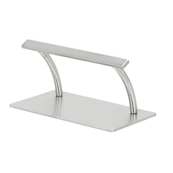 Frisörfotpall med halkfri bas, silver, Flat Superior XL