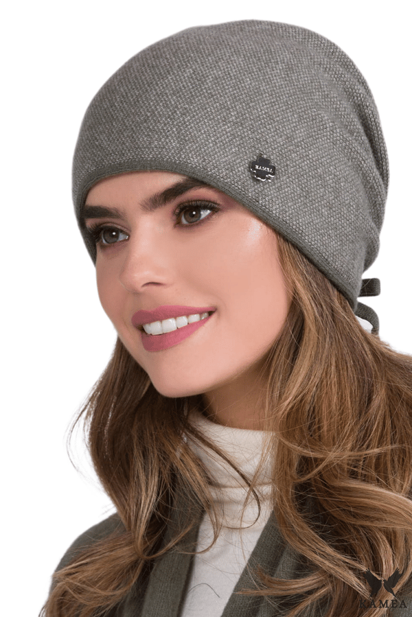 SIMA ulden houndstooth-hat til dame, khakifarvet