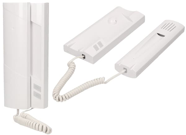 Uniphone håndsæt til PROEL intercom Hvid 2-tråds multi-tenant