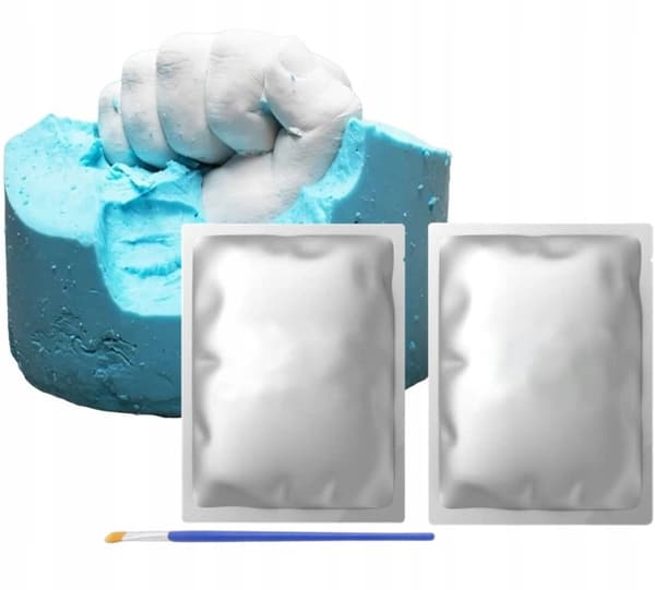 3D-gipssats för barnets händer och fötter