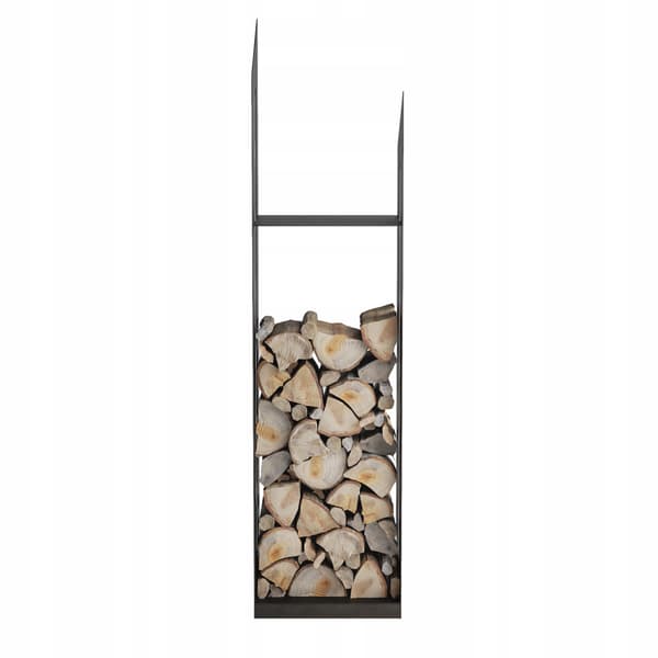 Brændekurvstativ til pejs stål Loft 122 cm moderne
