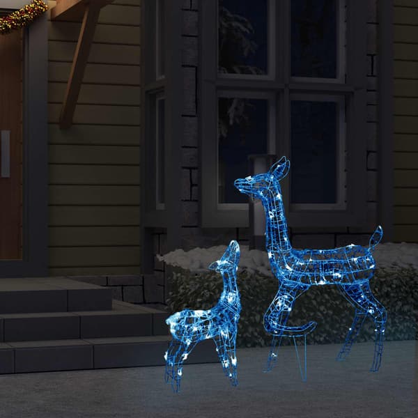 vidaXL julerenserdyr, akryl, 160 blå LED'er