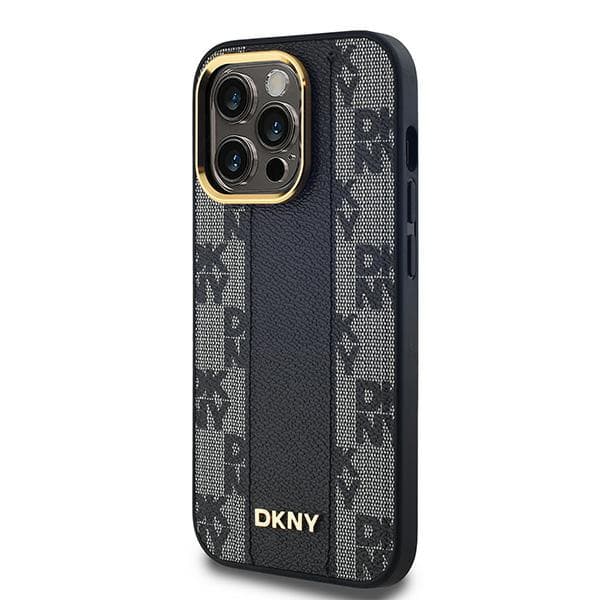 DKNY Ternet Mono Mønster MagSafe-cover til iPhone 13 Pro Max, Sort