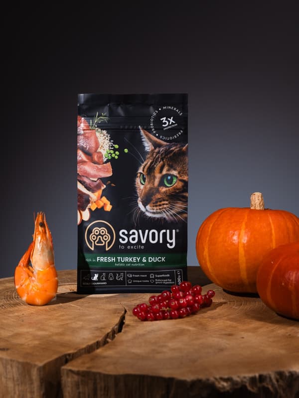 Savory Premium Tørfoder til Katte Voksen Senior Kalkun And 2 kg