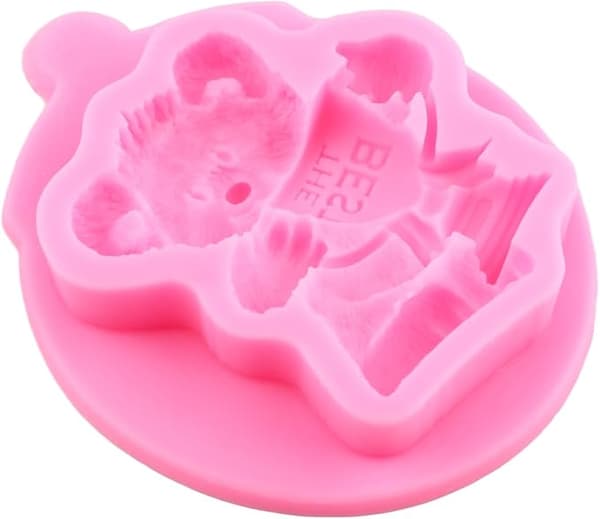 Bamse silikoneform fondant chokolademasse