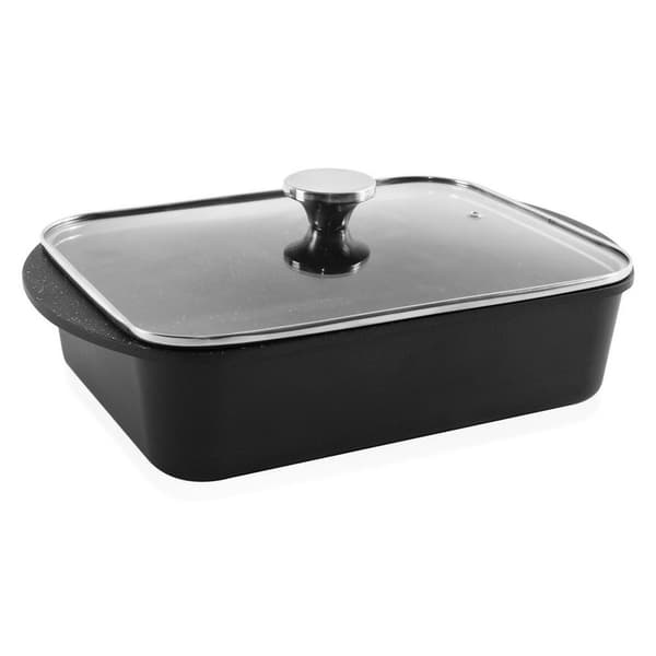 Granitform med lock, stor, 4,4 l, 35 x 22,5 cm