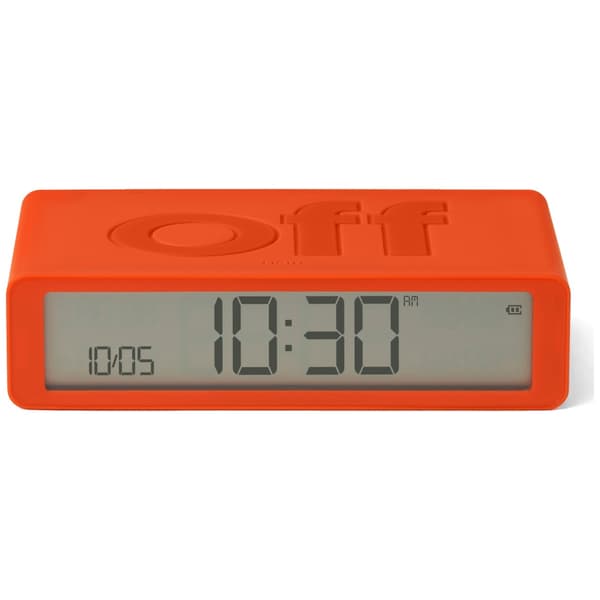 Lexon Flip Classic Dubbelsidig Väckarklocka, Orange
