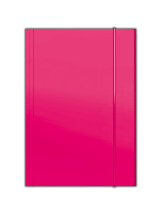 PENMATE A4 Plus -kansio, pinkki, kuminauhalla