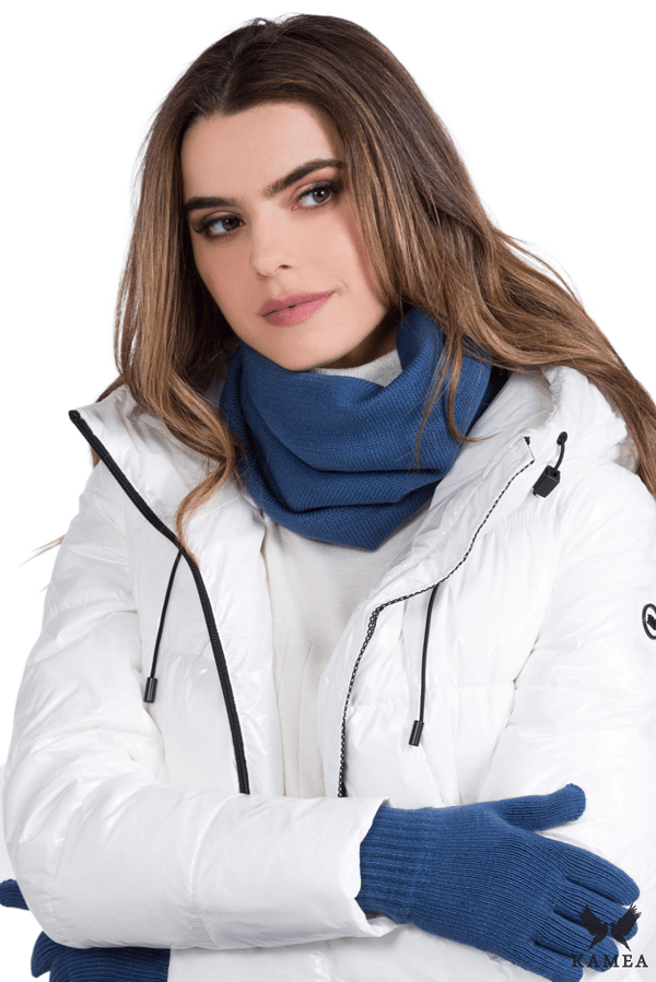 KOMIN*04 damhalsduk i jeansfärg