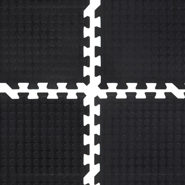 vidaXL gummimåtte, sort, 12 mm, 90x120 cm