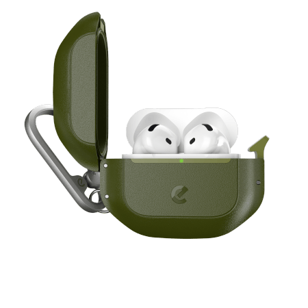 KeyBudz ElementProof - Vandtæt etui til AirPods 4 (skovgrøn)