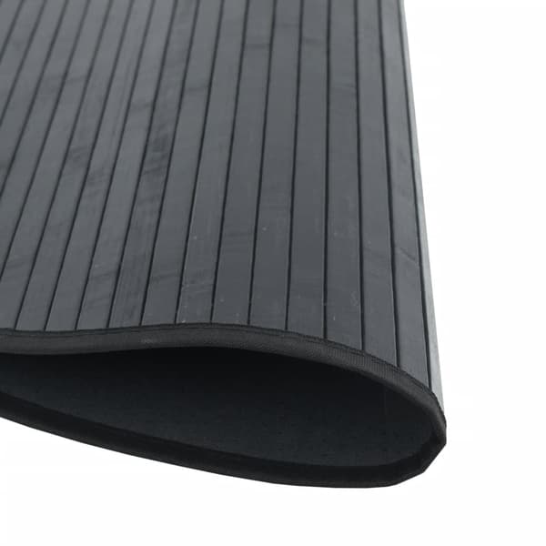 vidaXL rundt tæppe, sort, 60 cm, bambus