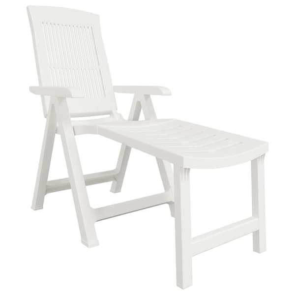 vidaXL Solstol, Vit, Plast