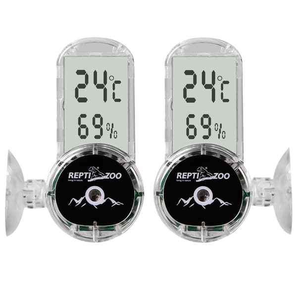 Repti-Zoo 4-sidig termometer och hygrometer - LCD-termometer och hygrometer