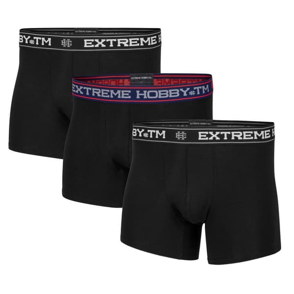 EH 3-pack boxershorts S SVART