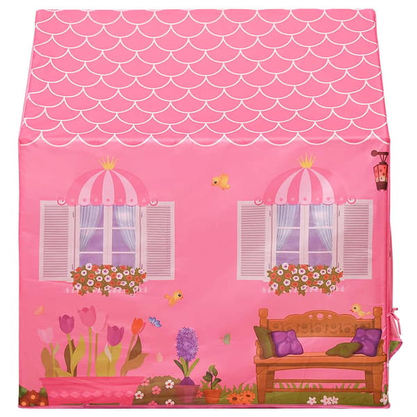 vidaXL legetelt med 250 bolde lyserød 69x94x104 cm
