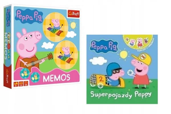 Peppa Pig MEMO brætspil. Notater Trefl