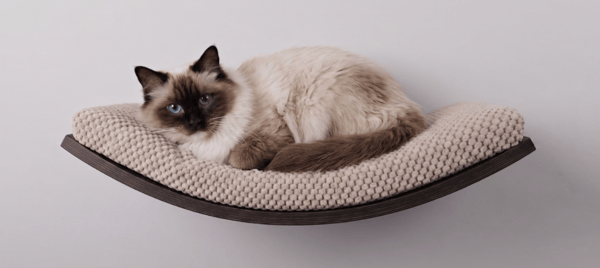 Trähylla för katter Arc 60cm Beige