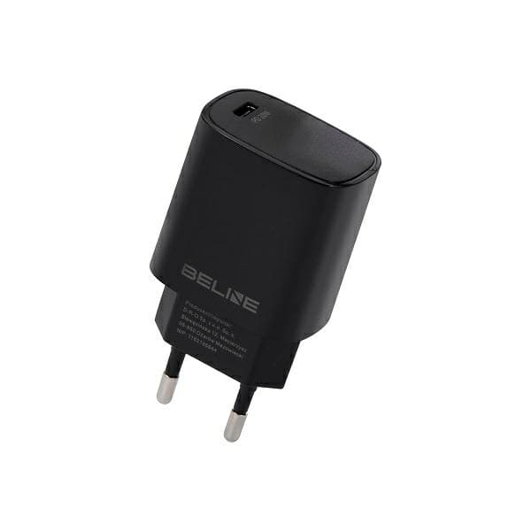 Beline 1x USB-C 20W PD 3.0 Vægoplader Sort