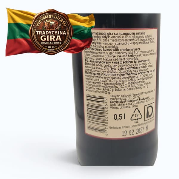 Gira Retro karpalohappo 0,5 pullo
