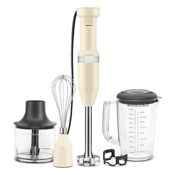 Stavblender med tilbehør 5KHBV83 KitchenAid Farve: Creme Glans