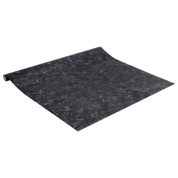 vidaXL selvklæbende møbelfiner, marmor sort, 90x500 cm, PVC