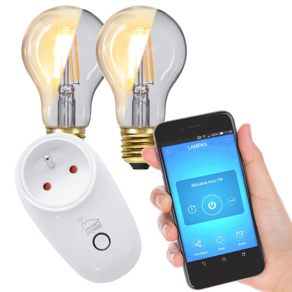 Smart stikkontaktadapter Stik WiFi Smart iOS Android 230V