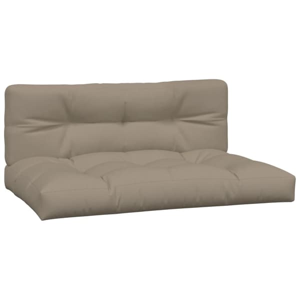 vidaXL Pallsoffkuddar, 2 st, Taupe, Tyg
