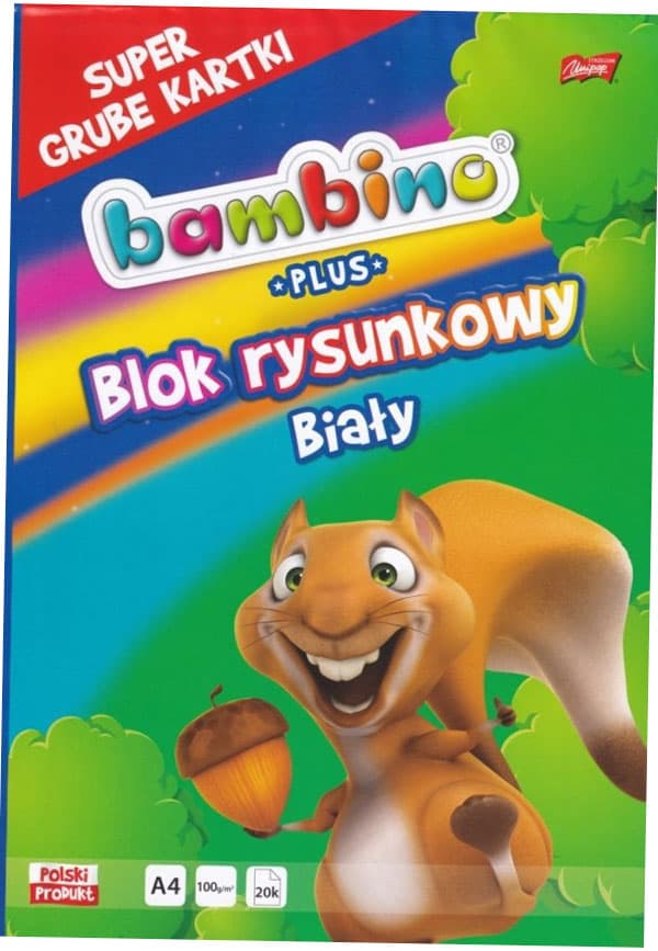 BAMBINO PLUS A4 piirustuslehtiö. 20 arkkia