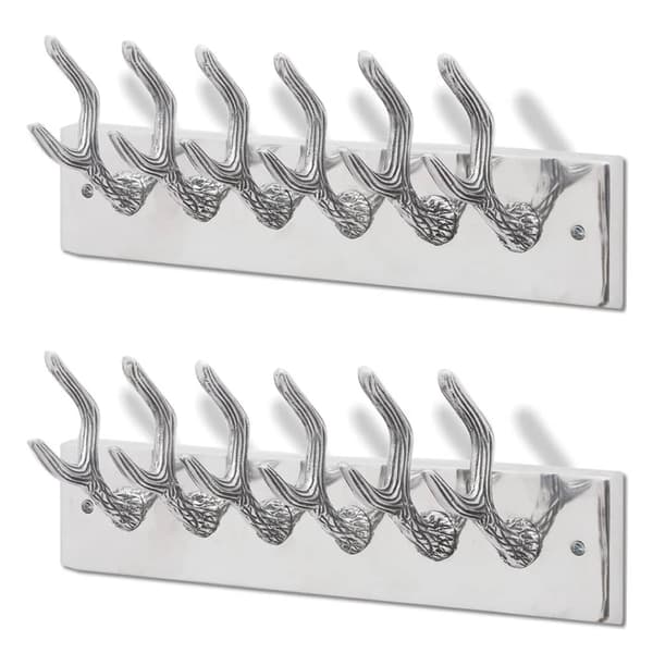 vidaXL bøjler, 2 stk., sølv, aluminium