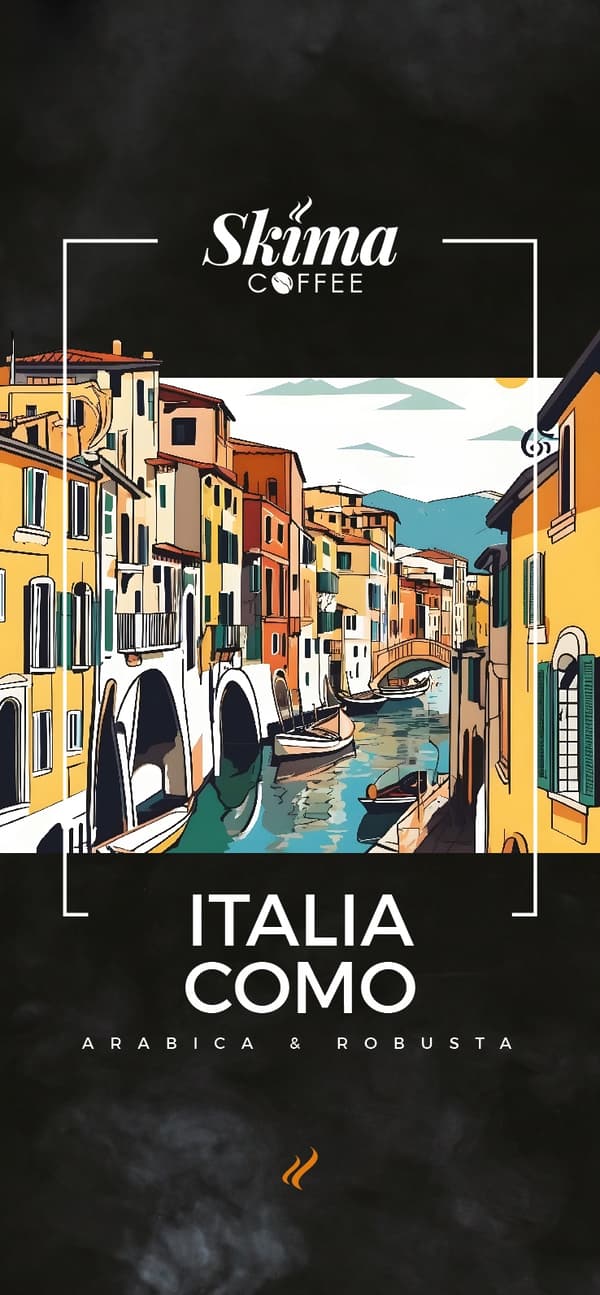 Kaffebønner 1kg ITALIA COMO Friskristede til espressomaskine + GRATIS