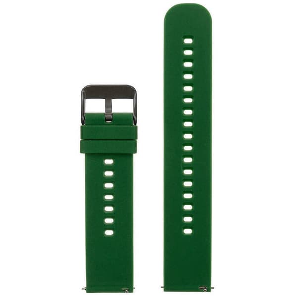 Gummirem til uret U27 - mørkegrøn/sort - 20mm