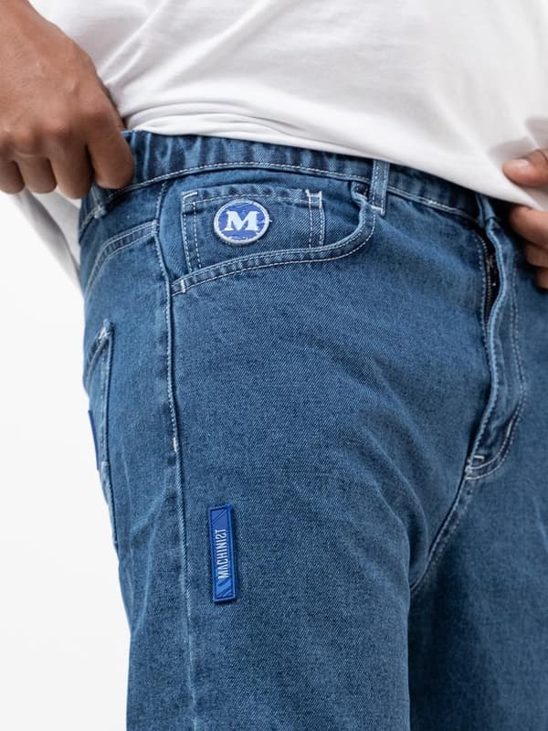 MyStars Blå Basic Herr Blå Jeansshorts 30