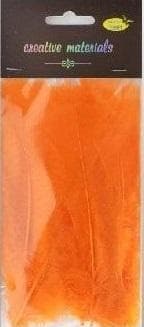 Bløde orange fjer 15 stk.