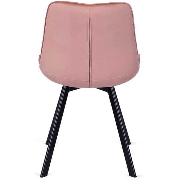Polstret stol til stuen RICK Pink Velvet Modern Loft
