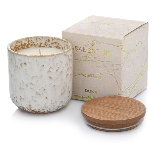Sojaljus i burk med lock SANDSTEN 9,2x9,5 cm DUKA