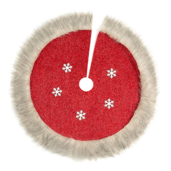 Röd julgransmatta 100 cm