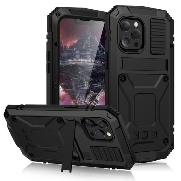 Defender Kickstand-cover til iPhone 13 - Sort