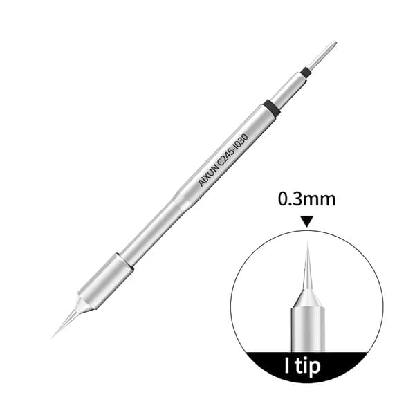 Aixun C245-I030 precisionslödspets, rak typ I, 0,3 mm