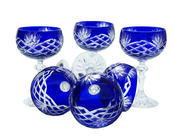 Koboltkrystal Champagneglas 150ml Ananas